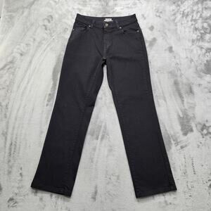 LL Bean Jeans Womens 6 PETITE Black Classic Fit Mid Rise Straight Leg Stretch